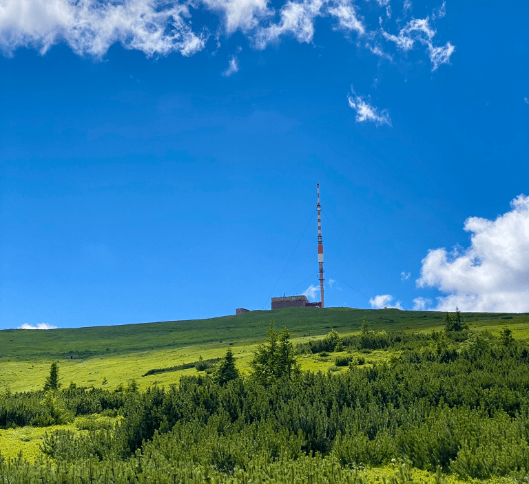 Pohľad na Kráľovú Hoľu v lete.